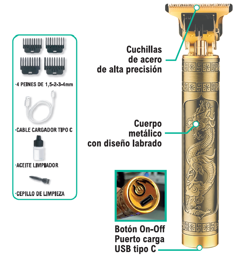 Maquinilla Cortapelo Barber Clipper